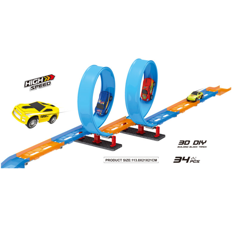 race track with loops
