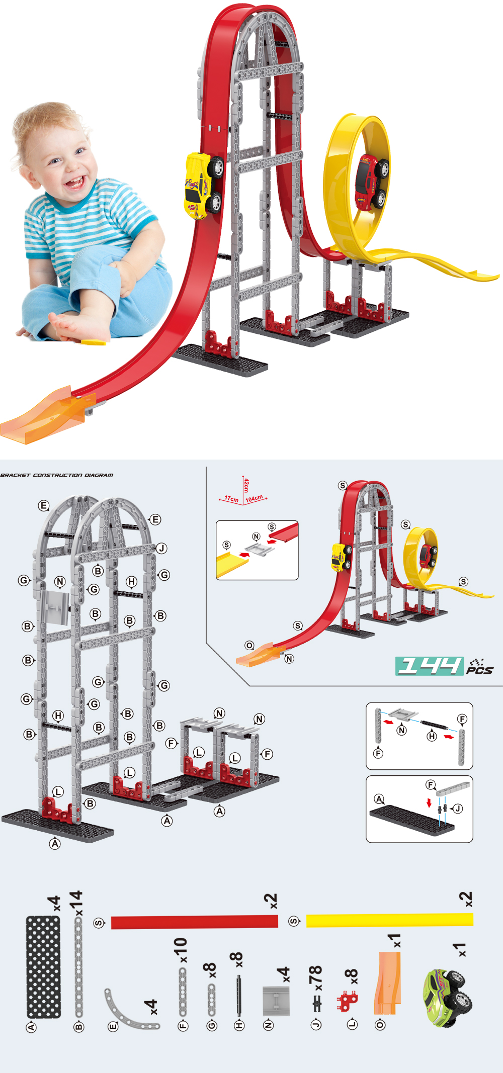 magnetic race track toy set