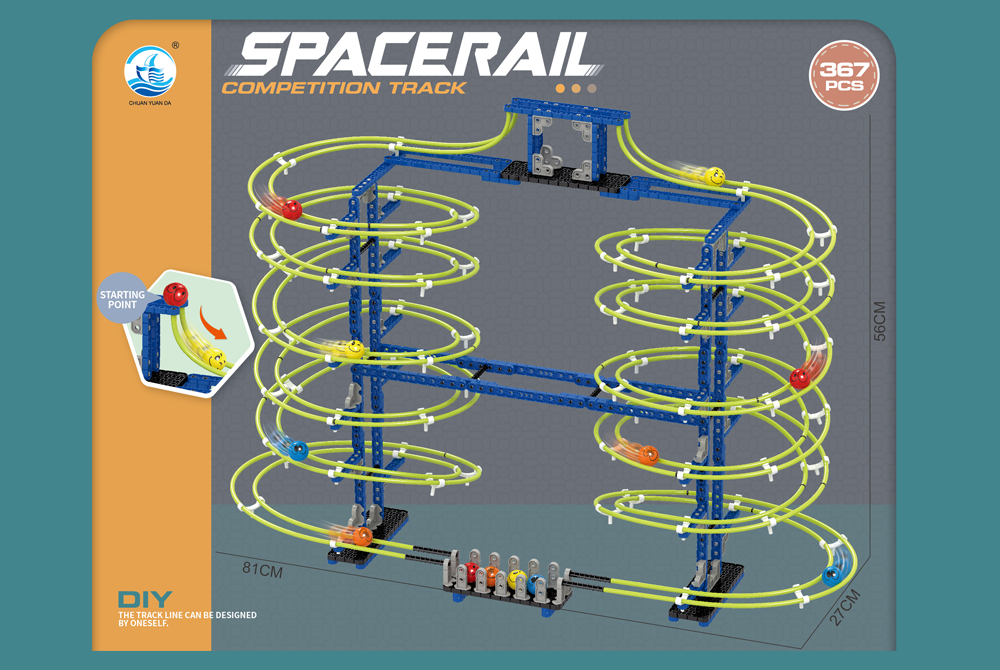 367PCS spacerail suspension track building block rolling ball toy sets 679-705 - Building Block Rolling Ball - 2