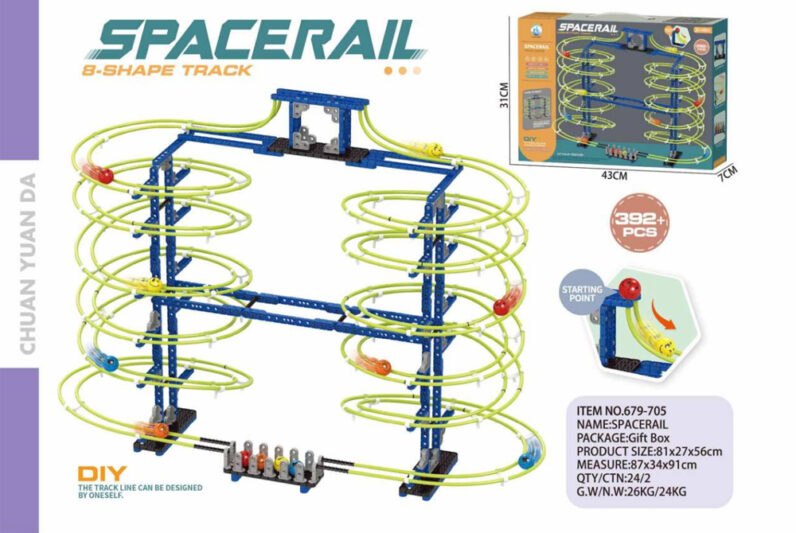 367PCS spacerail suspension track building block rolling ball toy sets 679-705